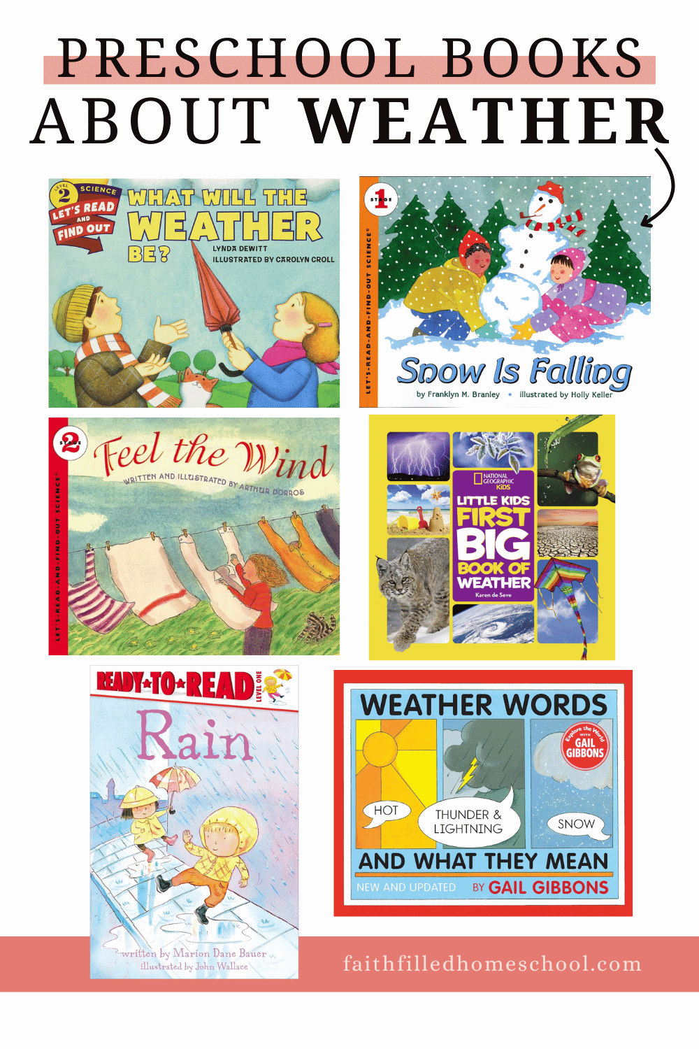 Weather Books Preschool Homeschool blog